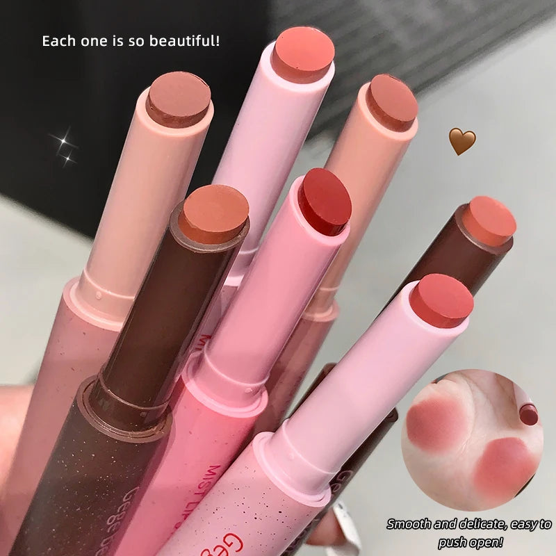 Gege Bear Pink Matte Lipstick Pen Matte Matte Long-lasting Whitening Lip Gloss