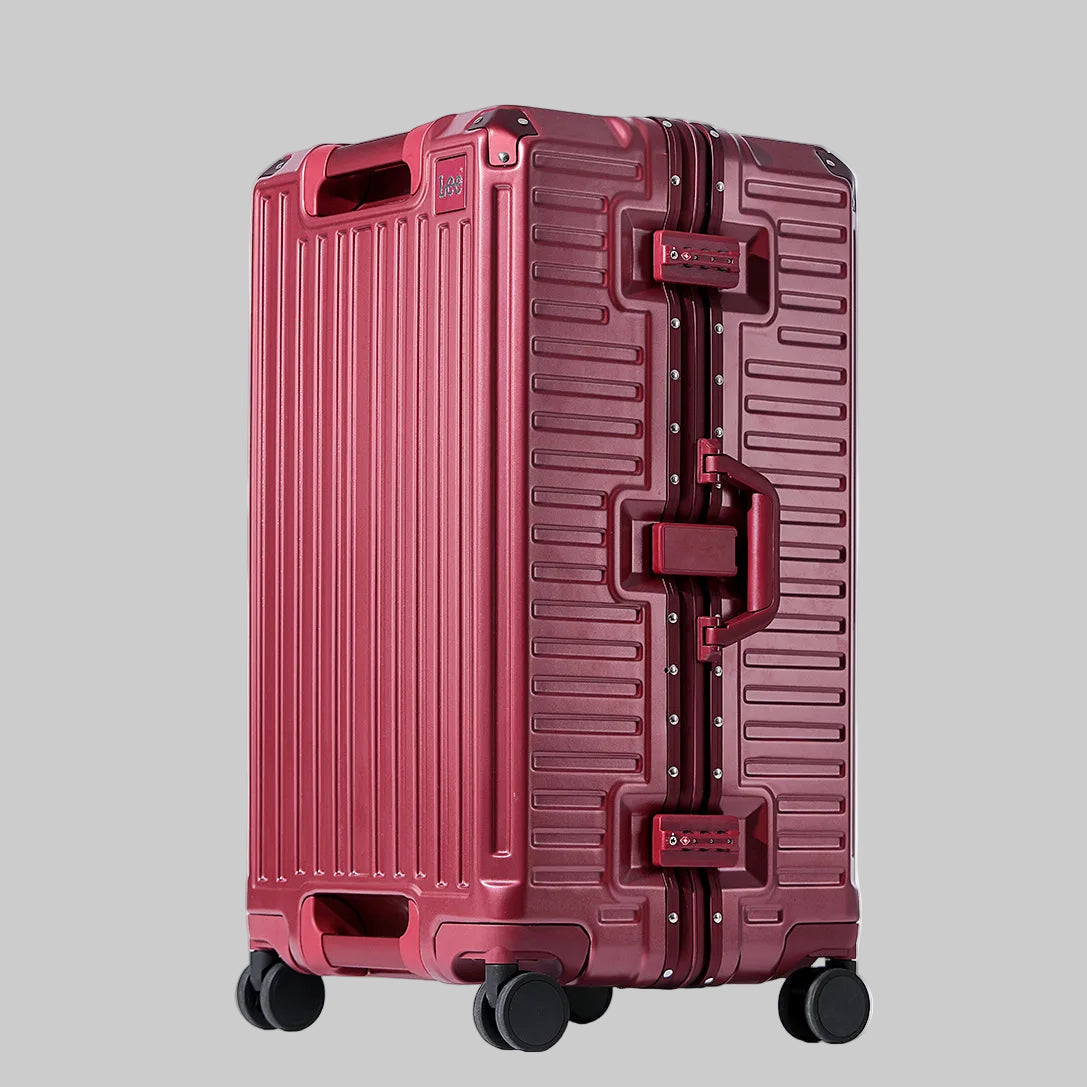 Suitcase Wide Handle Travel Suitcase Men 20 24 26 Carry-On Luggage Women PC Aluminum Frame Trolley Case