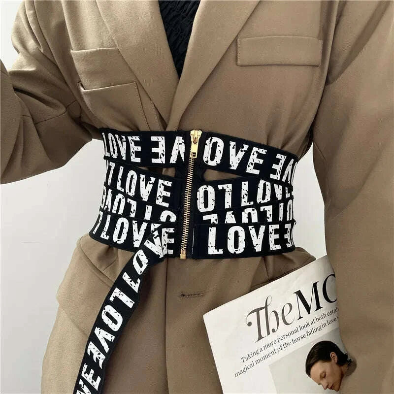 getspring-women-cummerbunds-letter-printed-zipper-black-wide-belt-fashion-elastic-waistband-all-match-ladies-waist-band-corsetkimlud-womens-fashion-34620994