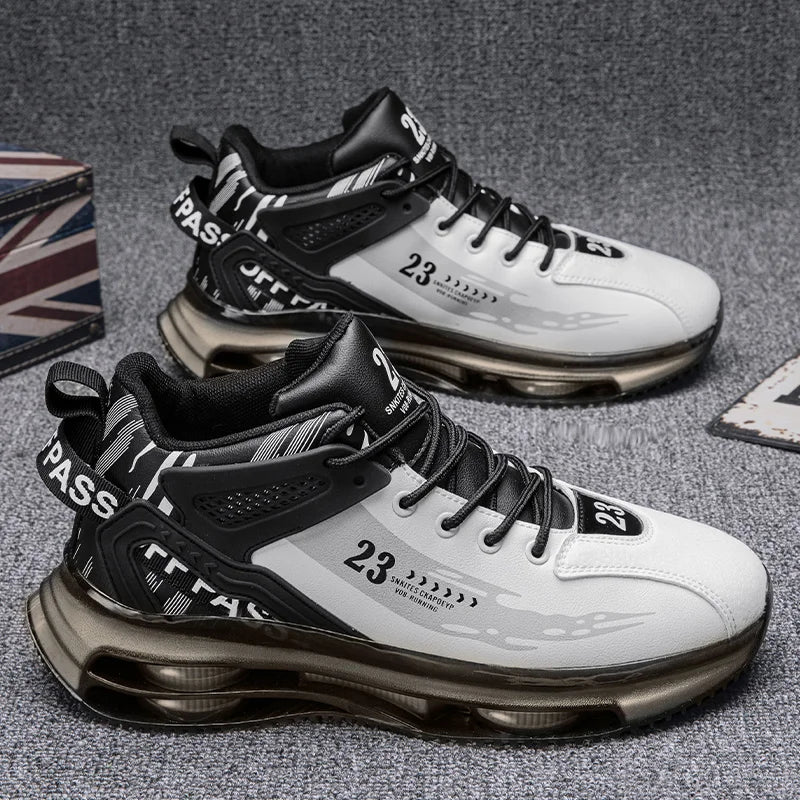New Mens Sneakers Breathable Versatile Sport Casual Shoes Comfy Non Slip Durable Shoes Outdoor Activities High Top Running Shoe