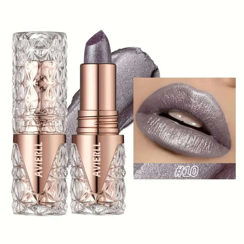 KIMLUD, Fine Glitter lipstick, quicksand gold lipstick, moisturizing silky mermaid girl pink, long-lasting waterproof, grapefruit orange, KIMLUD Womens Clothes