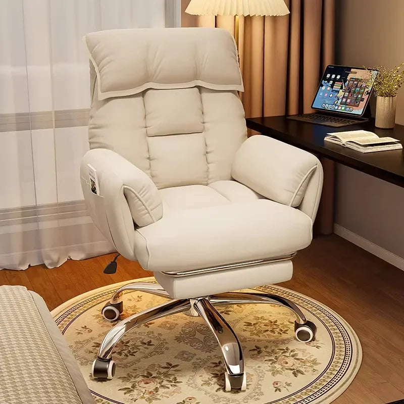 Ergonomic Computer Desk Chair Comfort Long Hours Office Recliner Dorm Gaming Backrest Chair with Lounge Sleeping Feature