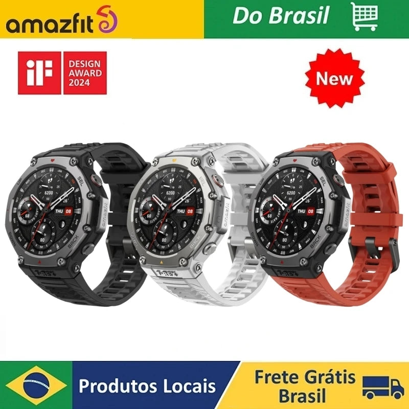 Military Smart Watch 48mm AMOLED GPS — Black | KIMLUD