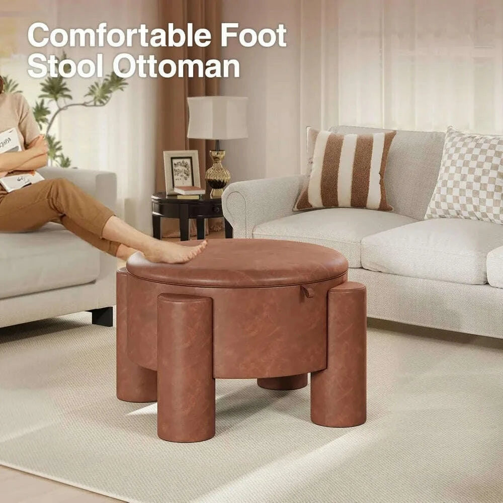 storage-ottoman-with-removable-top-24-round-coffee-table-ottoman-upholstered-footrest-faux-leather-ottoman-for-smallkimlud-womens-fashion-34604168