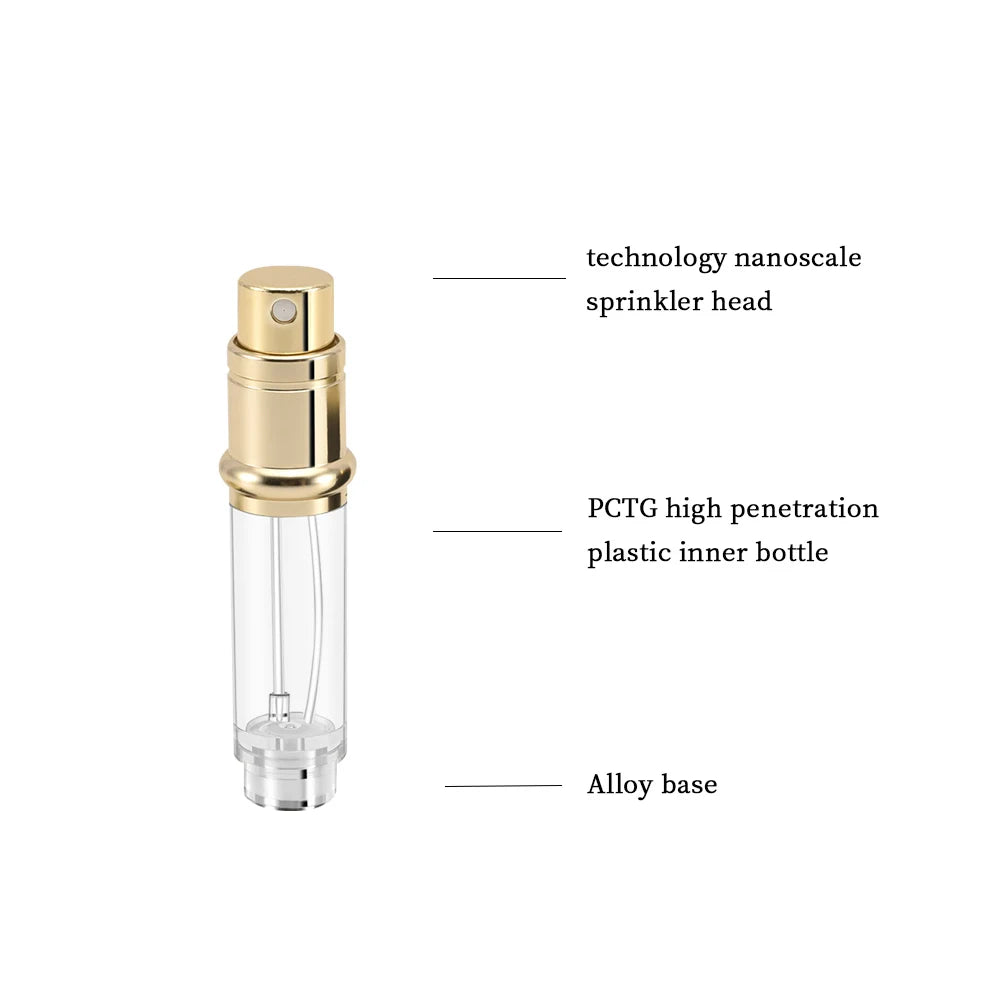5ml Leather Perfume Atomizer Portable Liquid Cosmetics Containers Traveling Mini Perfume Refillable Bottles Empty Spray