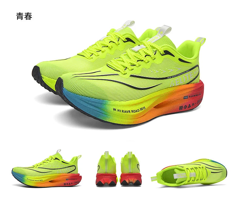 CarbonPlate Running Shoes Lightweight Breathable — Fluorescent | KIMLUD