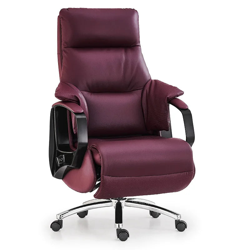 Genuine Leather Electric Office Chair with Massage Lunch Break Function Chairman CEO boss Computer Chair