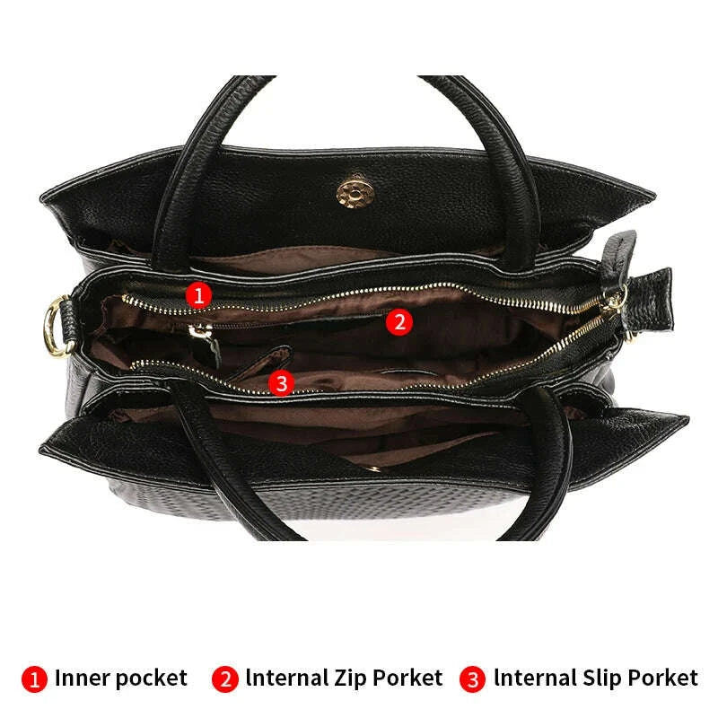 KIMLUD, Fashionable and luxurious woven pattern casual versatile black woven pattern daily commuting cowhide women's handbag, KIMLUD Womens Clothes