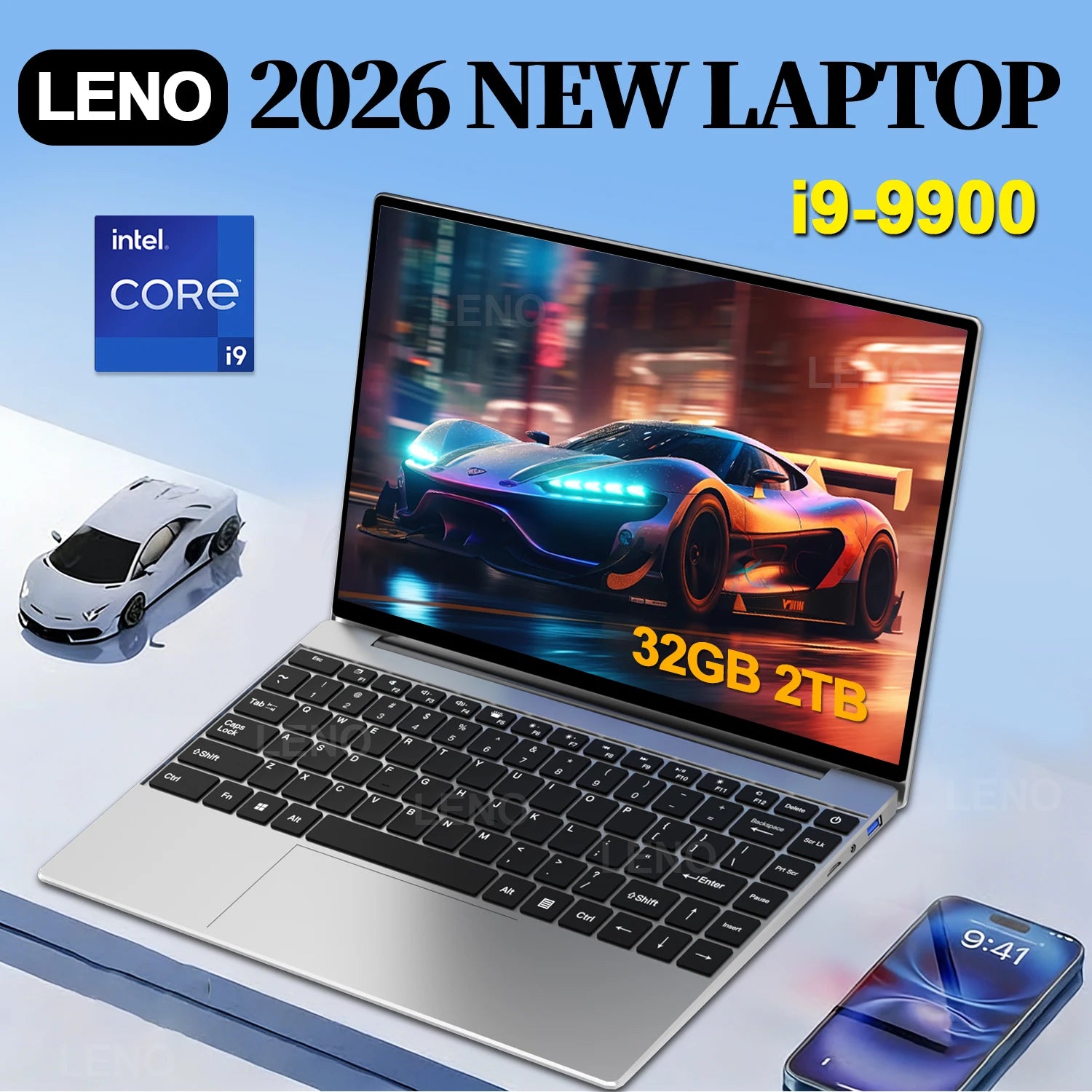 Ultra Slim Gaming Laptop 14.1 In Intel Core I9-9900 32GB RAM 2TB SSD Windows 11 — Silver | KIMLUD