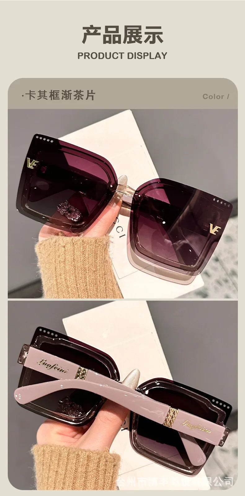 New Cool Rimeless Polarized Sunglasses Women Oversized Square Sun Glasses Ladies UV400 Classic Goggle Oculos De Sol Feminino