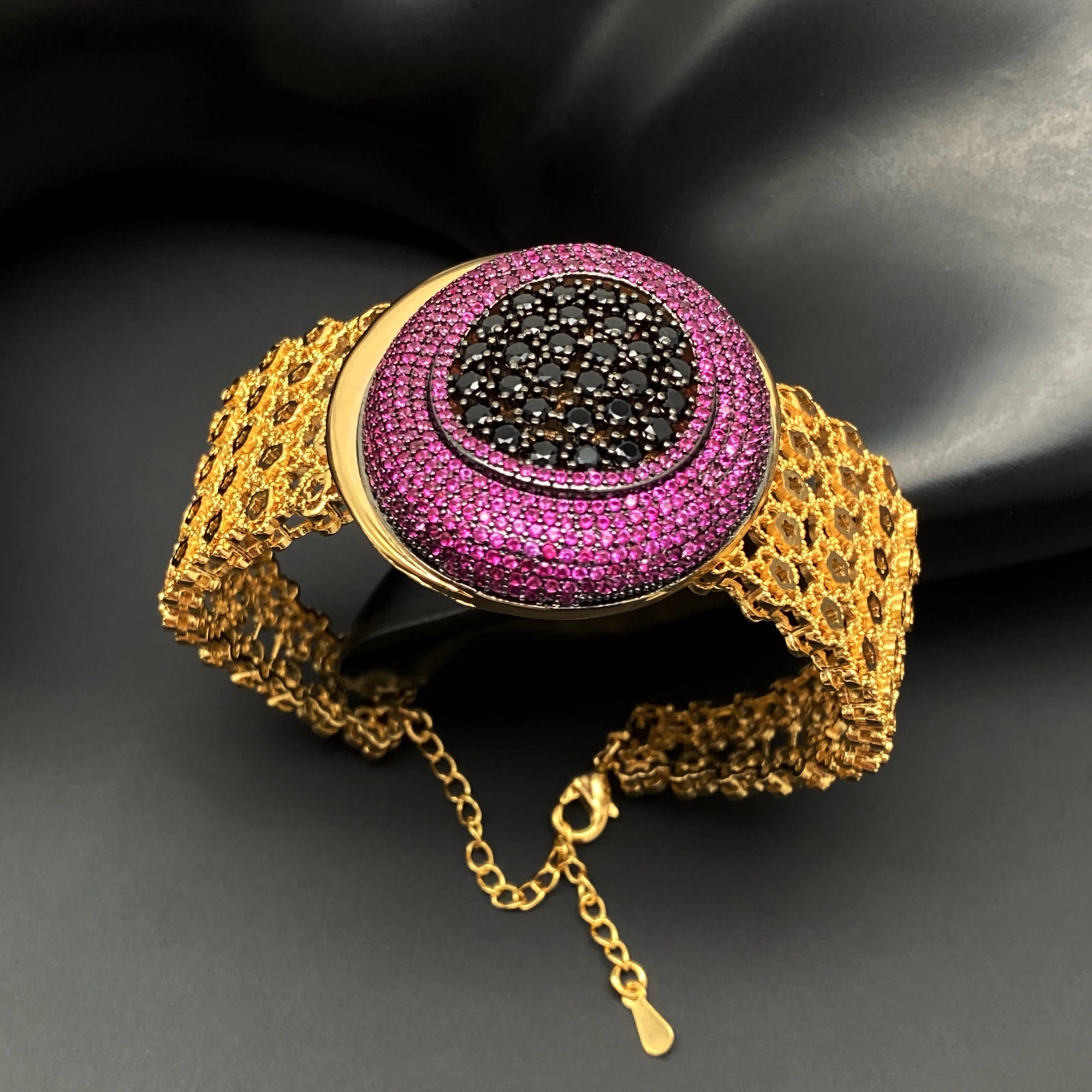 Electroplated Jewelry Set Zircon — Black Gold | KIMLUD
