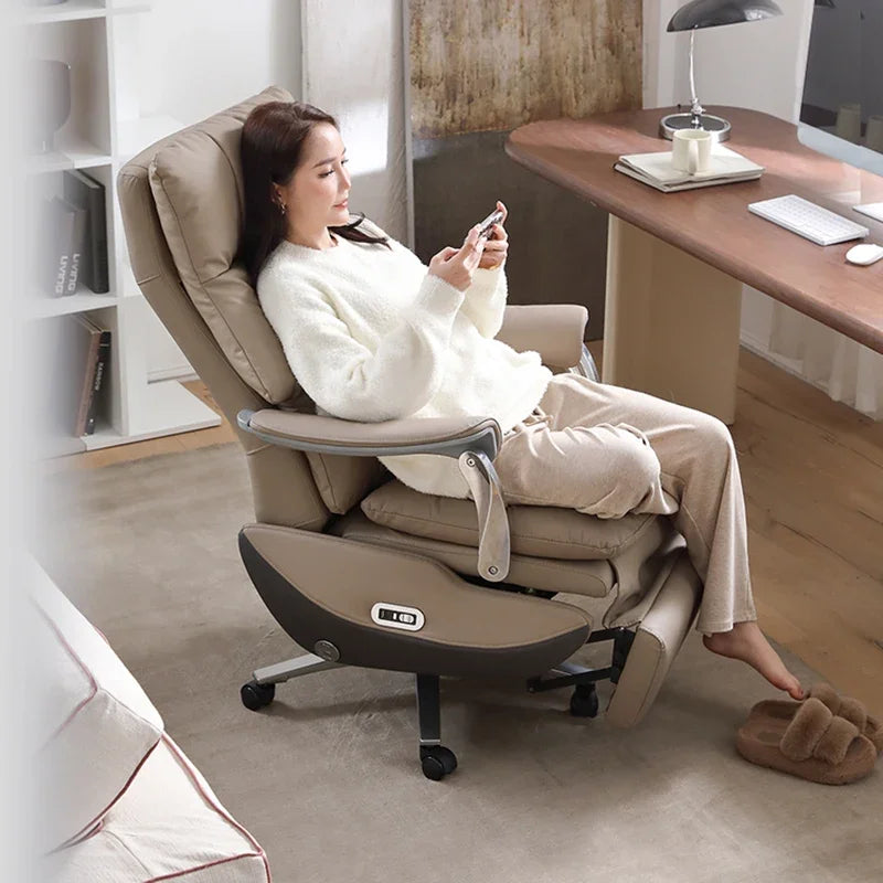 Executive Office Chair Swivel Ergonomic Armrest — Black | KIMLUD