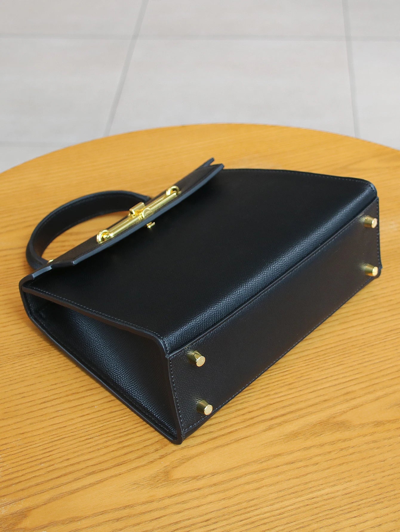 PU Leather Elegant Everyday Handbag — Black | KIMLUD