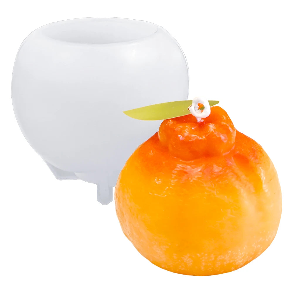 KIMLUD, S0164 Creative 3D Orange Silicone Candle Mold Simulated Fruit Moldes Para Velas for Aromatherapy Candle Making, KIMLUD Womens Clothes