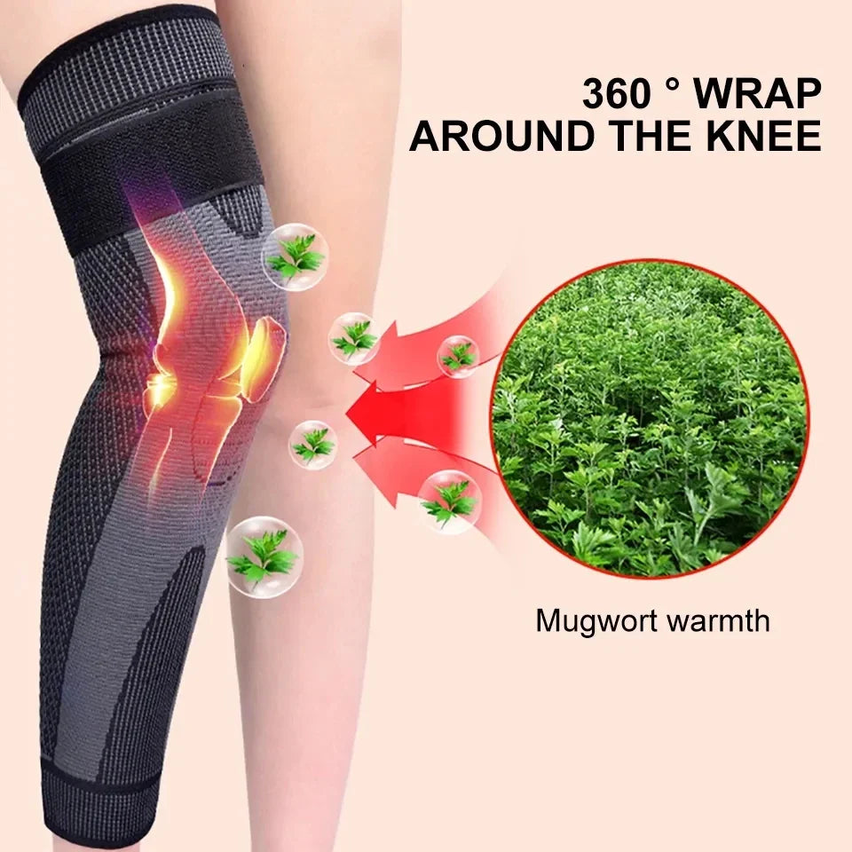 KIMLUD, 1 Pc Self Heating Knee Pads Brace Sport Mugwort warmth Long Knee pad Knee Support For Arthritis Joint Pain Relief Leg protection, KIMLUD Womens Clothes