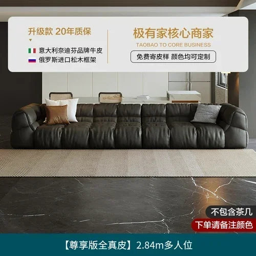 Puff Leather Sofa Bedrooms Comfortable Reclining Luxury Designer Lazy Sofa Modern Minimalist Sofy Do Salonu Home Furniture