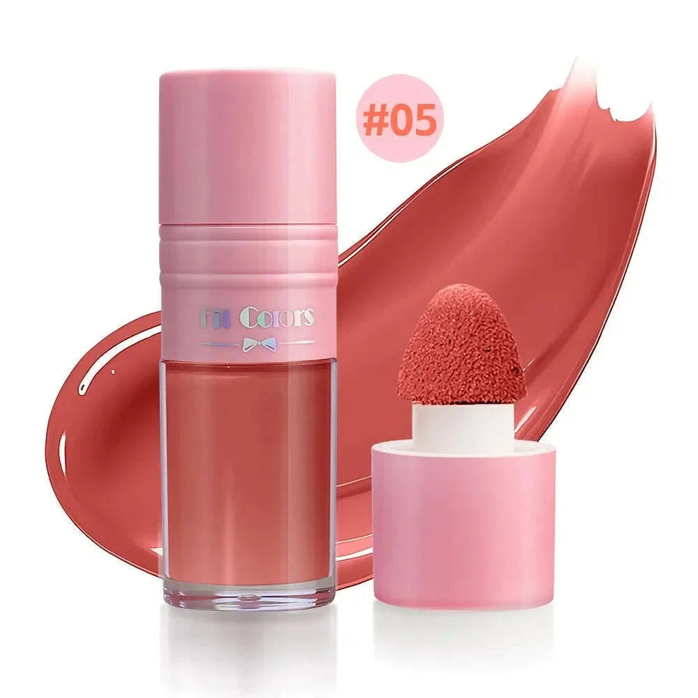 KIMLUD, 14 Colors Matte Liquid Blush Contour Highlighter Waterproof Long Lasting Sponge Brush Head High Pigment Blusher Brighten Bronzer, KIMLUD Womens Clothes