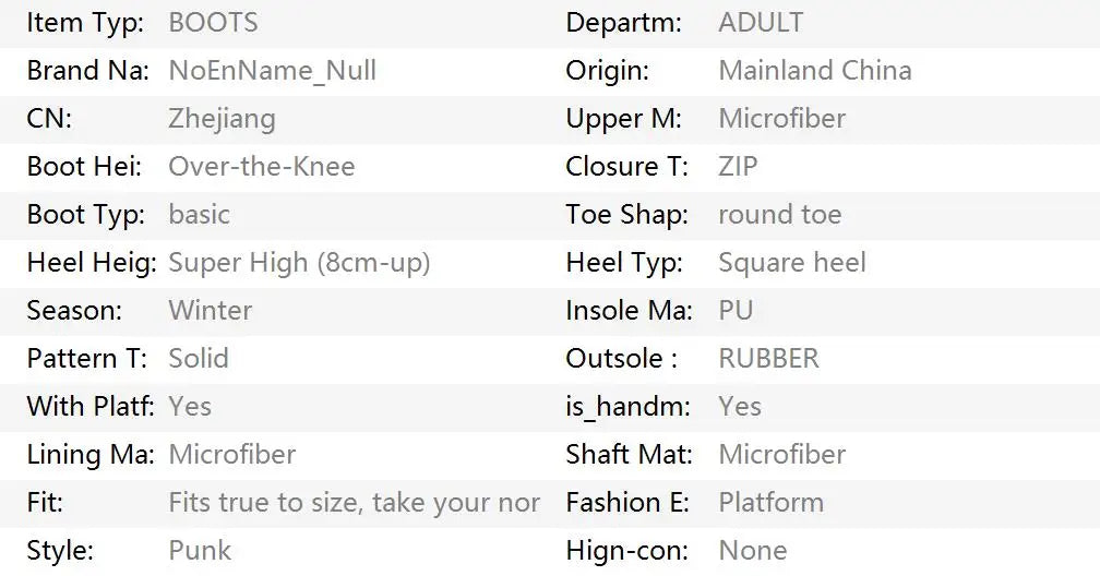 Double Platform Super High Heels Women Over the Knee high Boots Elegant Sexy Comfy Warm Women Shoes Winter Boots
