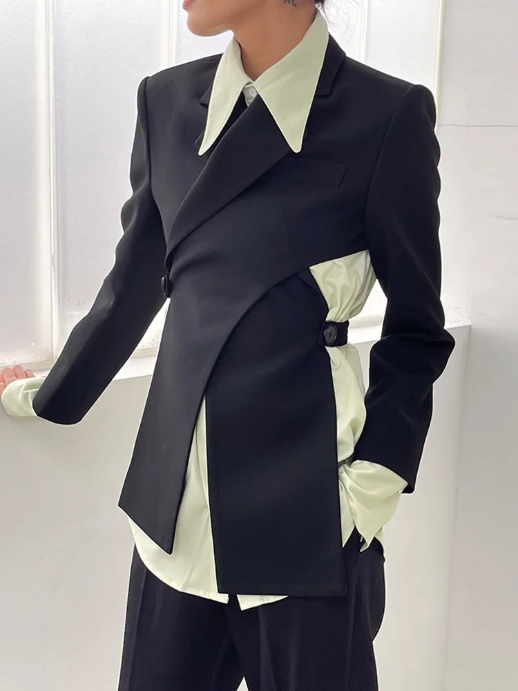 Blazer – Button Front Long Sleeve Regular Length – Cotton | KIMLUD