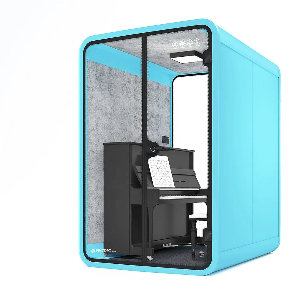 Video Conference Privacy Booth – Movable Soundproof – Aluminum Frame | KIMLUD