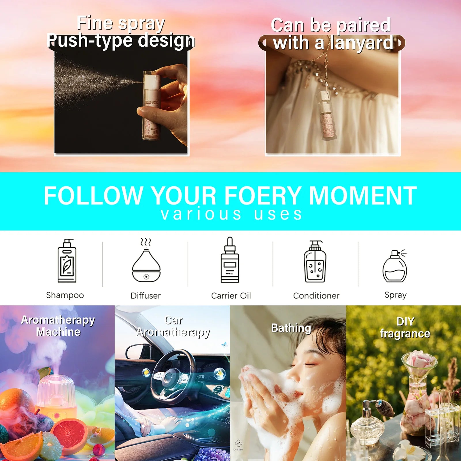 Glass Roller Pheromone Perfume For Face — Clear | KIMLUD