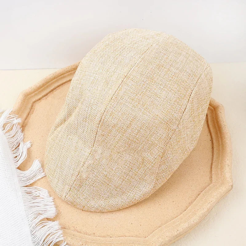 British Style Beret Hat Painter Cap for Men — Black | KIMLUD