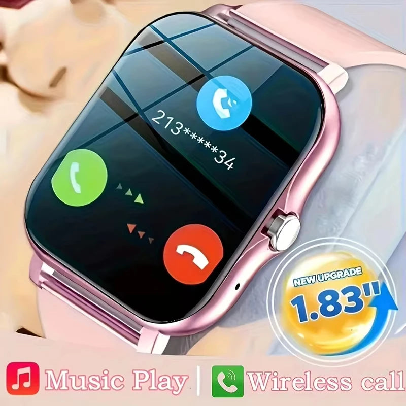 Carbon Fibre Framed Smart Watch Blood Oxygen Monitor — Pink | KIMLUD