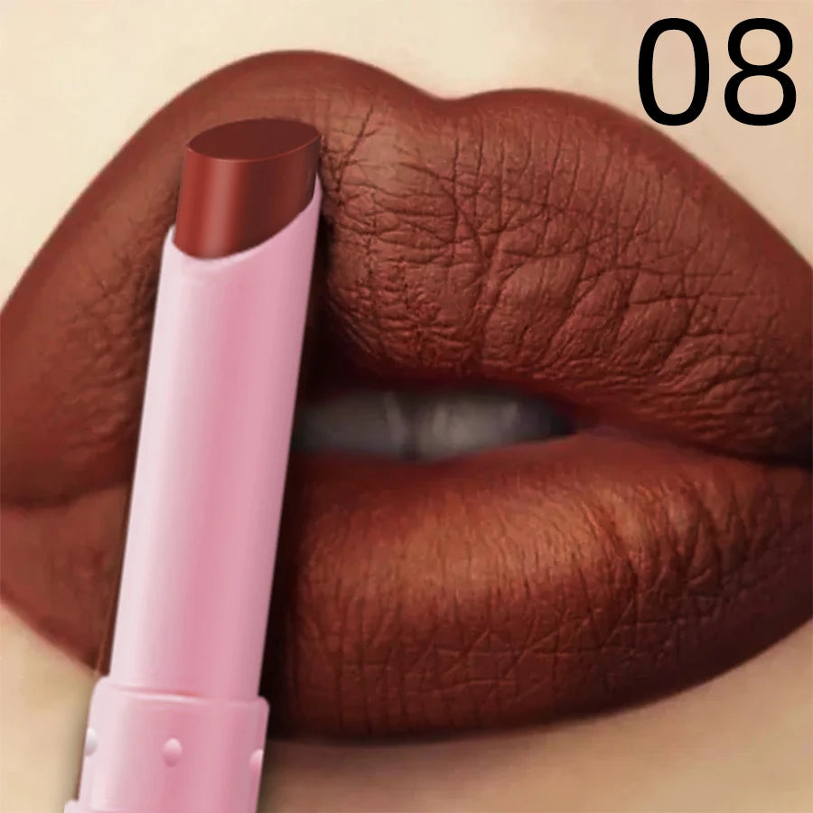 15 Color Cigarette Velvet Matte Waterproof Lipstick Long-lasting Lip Gloss Lip Makeup Red Brown Pink Lip Liner Pen Lip Tint