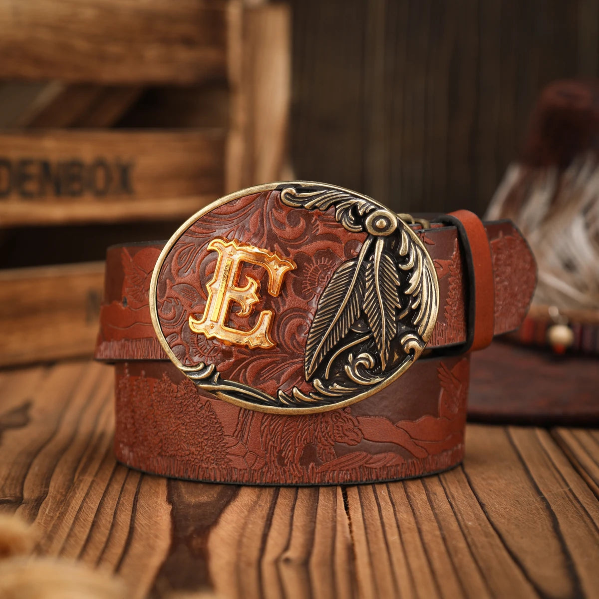 PU Classic Retro Unisex Western Belt — Black | KIMLUD