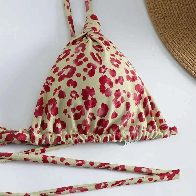 KIMLUD, 2024 Luxury Bikini Set Women Sexy Swimsuit High Cut Bandage Bikini Set Bathing Suit With Tassels Summer Brazilian Biquini, KIMLUD Womens Clothes