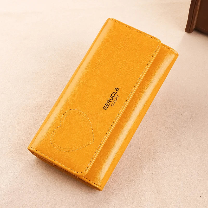 Wallet – RFID Anti-Theft – Leather Split Cow – Large Capacity | KIMLUD
