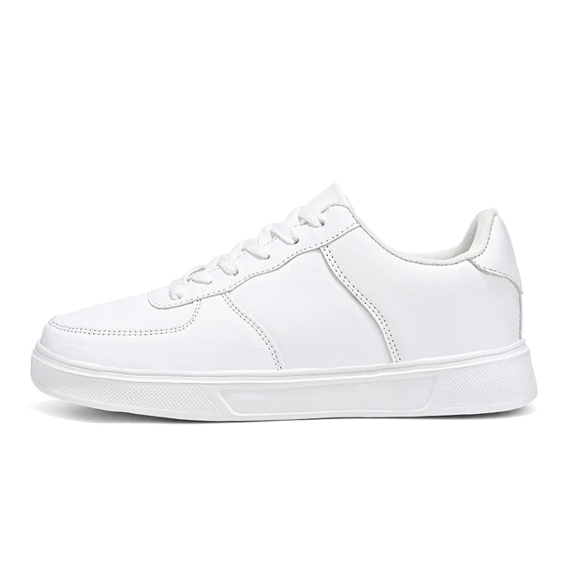 Leather Men White Sneakers Classics Breathable Comfort Casual Shoes Men Fashion Outdoor Running Shoes Couple Footwear Size 36-47