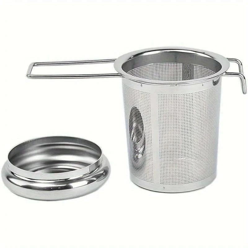1pc-premium-stainless-steel-tea-filter-extended-folding-handle-loose-tea-drainer-with-lidanti-scald-multi-purpose-tea-strainerkimlud-womens-fashion-34620199