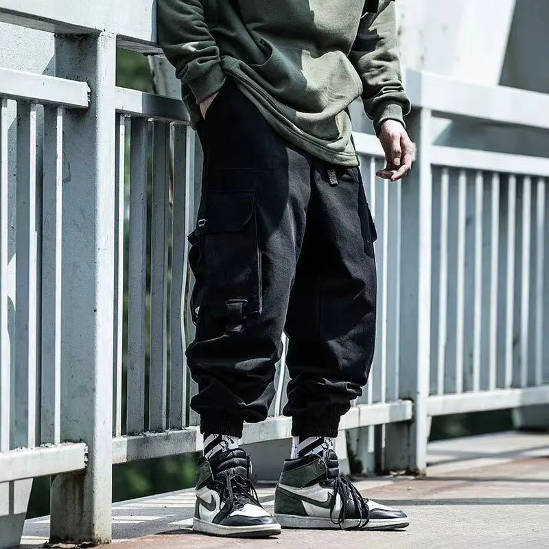 China-Chic functional style overalls for men in autumn and winter loose hip-hop fashion brand ins leggings halon pants cargo pan