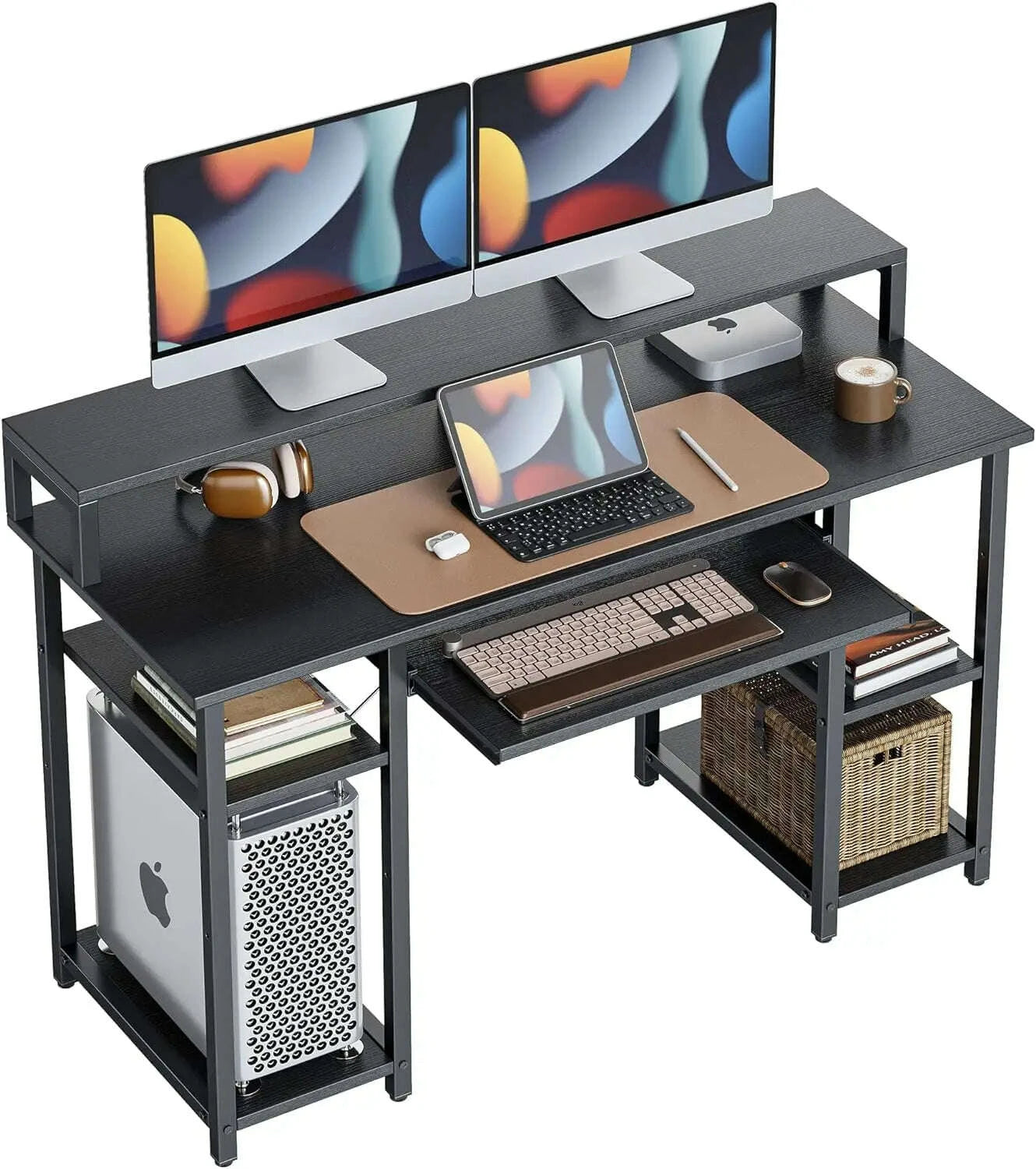 cubicubi-computer-desk-with-keyboard-tray-47-inch-office-desk-with-monitor-stand-storage-shelves-music-studio-desk-workstationkimludkimlud-35566967