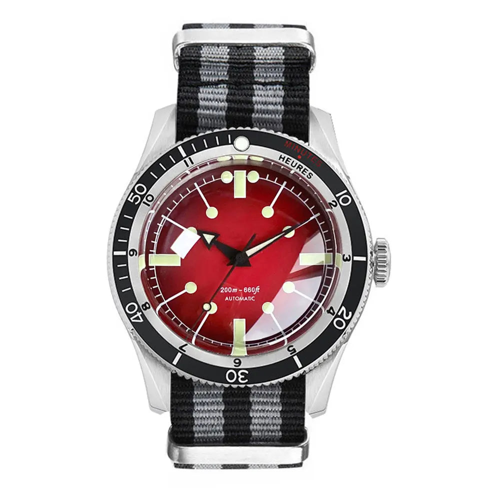 Tandorio Vintage 20ATM Dive Swim Watches Domed Sapphire Black White NH35 PT5000 40mm Automatic Mechanical Men Watch Luminous New