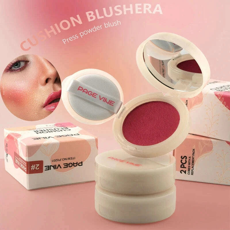 monochrome-cushion-blusher-with-refill-portable-matte-nude-rouge-natural-whitening-longlasting-waterpoof-blush-cream-makeup-kimlud-kimlud-33921321