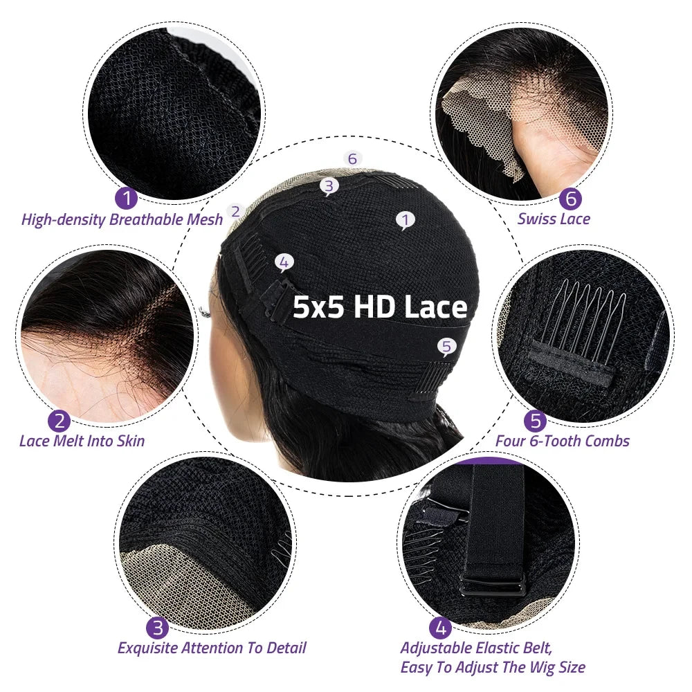 Lace Front Wig – 360 Full Lace – Remy Brazilian Hair – Transparent Lace | KIMLUD
