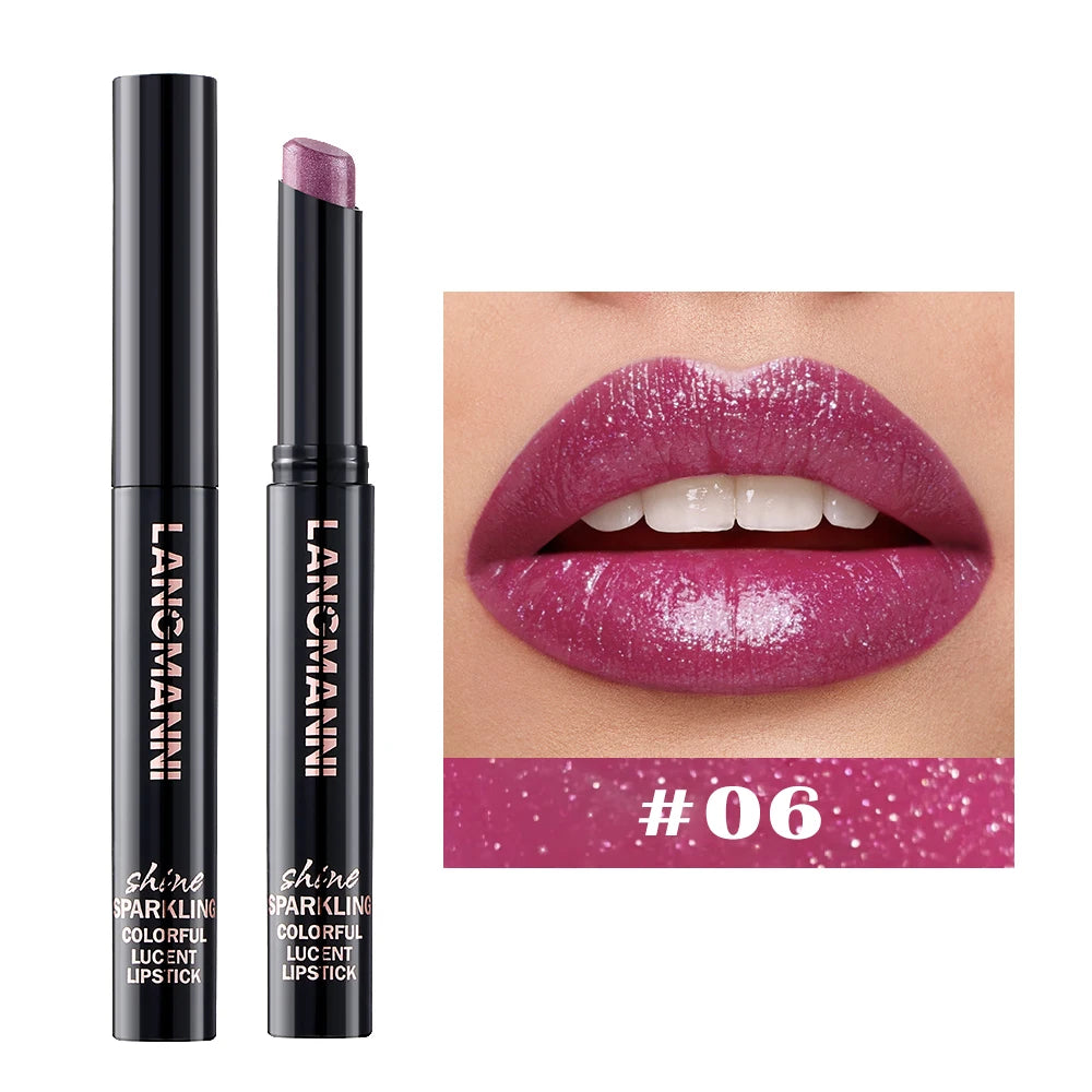 Diamond Pearlescent Lipstick Waterproof Long Lasting Matte Velvet — Red | KIMLUD