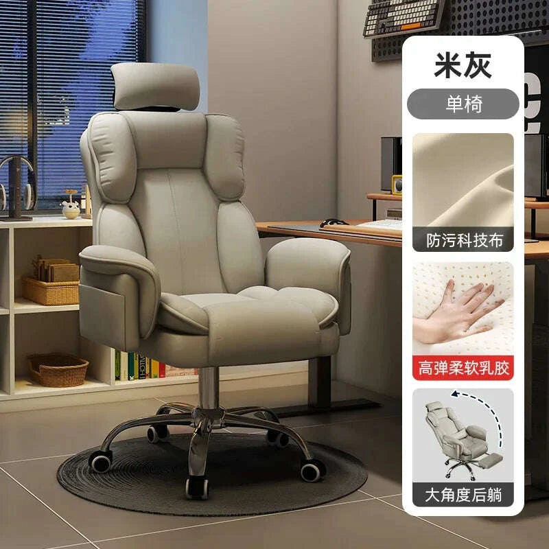 KIMLUD, Office Chair Ergonomic Big Tall Computer Desk Chair with Retractable Adjustable Headrest Leather Chair with Flip up Armrests, KIMLUD Womens Clothes