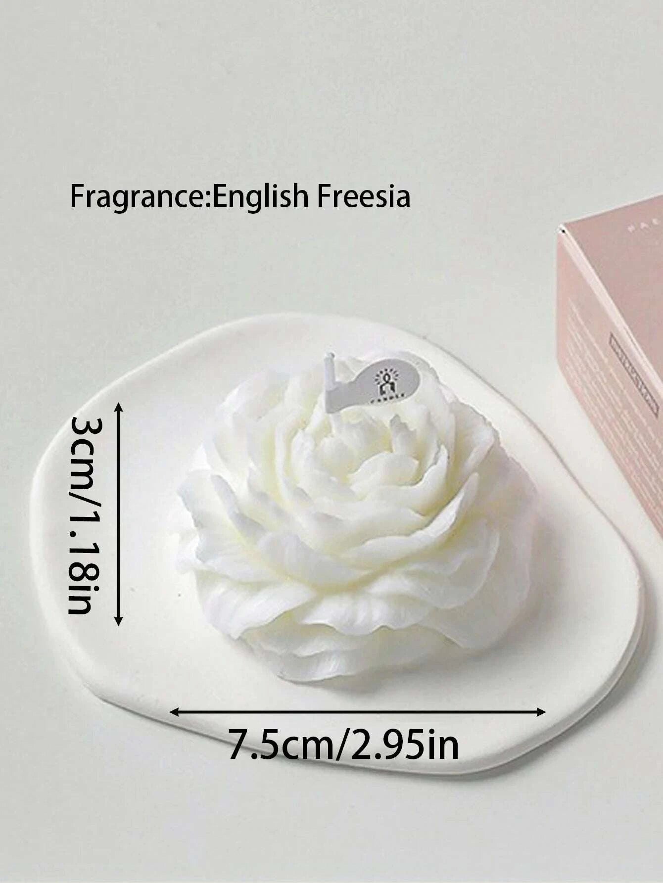 KIMLUD, 3D Peony Aromatic Candle Creative Flower Shape Aromatherapy Wedding Decor Gifts Box Valentine's Day Scented Souvenir Ornament, KIMLUD Womens Clothes