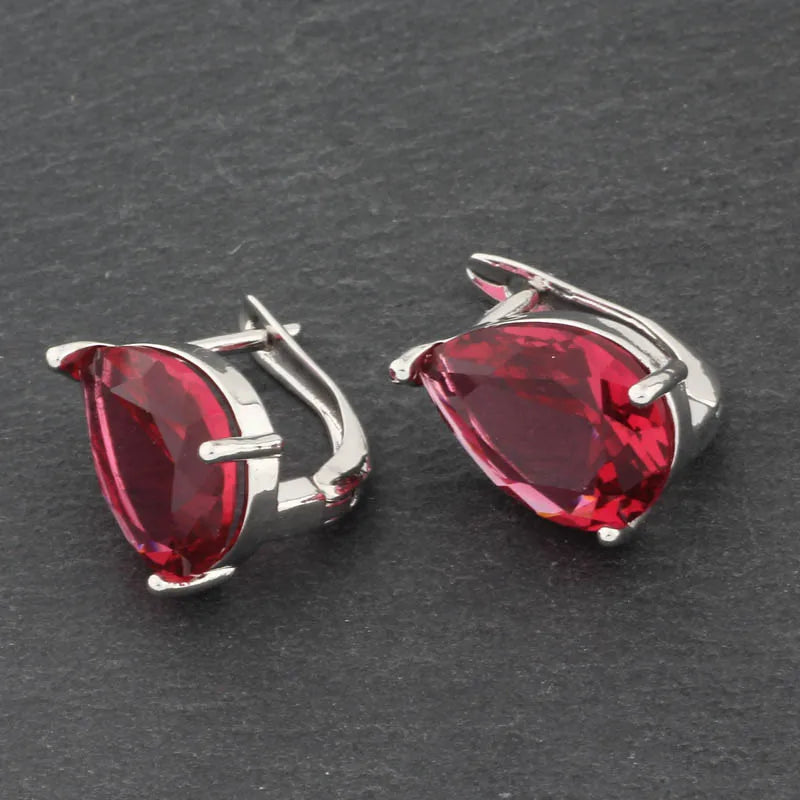 New 2022 Luxury For Wedding Drop Earrings For Women Fine 585 Rose Gold Color Water Drop Long Dangle Earrings Fashion Jewelry