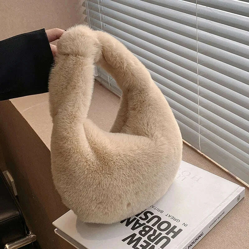 solid-color-plush-dumpling-bag-handbag-niche-design-small-phone-bag-korean-style-tote-bag-faux-rabbit-fur-handbag-womenkimludkimlud-35556932