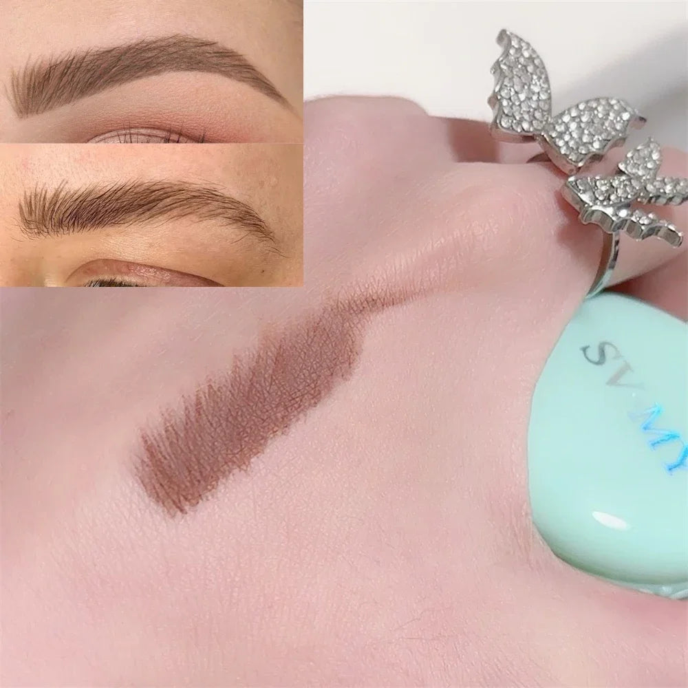 Cream-Based Eyebrow Pomade Waterproof Long-Lasting — Coffee Brown | KIMLUD