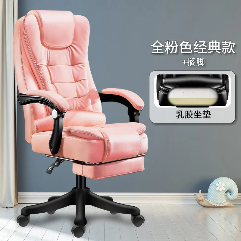 KIMLUD, Acrylic Chair Fashionable White Gaming Chair on Wheels Desk Office Armchairs Pulley Homcom Chaise Pliable Living Room Chairs, KIMLUD Womens Clothes