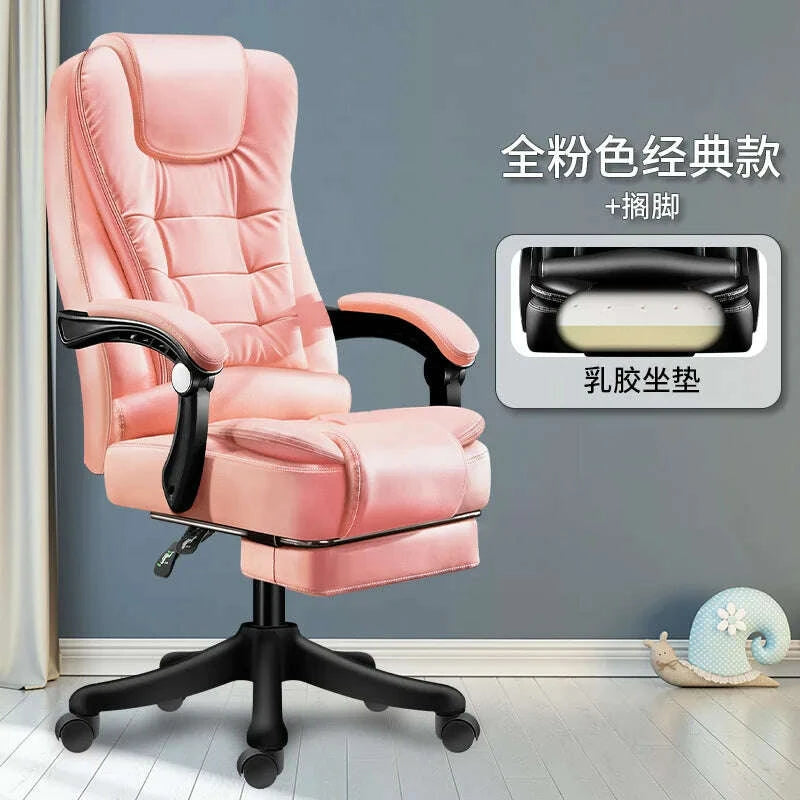 KIMLUD, Acrylic Chair Fashionable White Gaming Chair on Wheels Desk Office Armchairs Pulley Homcom Chaise Pliable Living Room Chairs, KIMLUD Womens Clothes