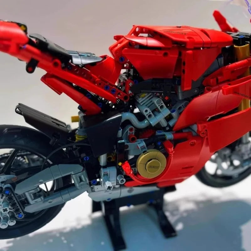 1603 particles; super cool Ducati motorcycle model display piece; educational building block toys for boys as gifts