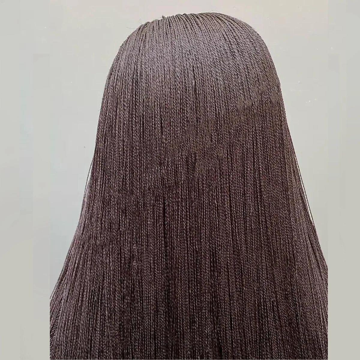 Lace Front Wig - Micro Twist Braided - Kanekalon - Black | KIMLUD