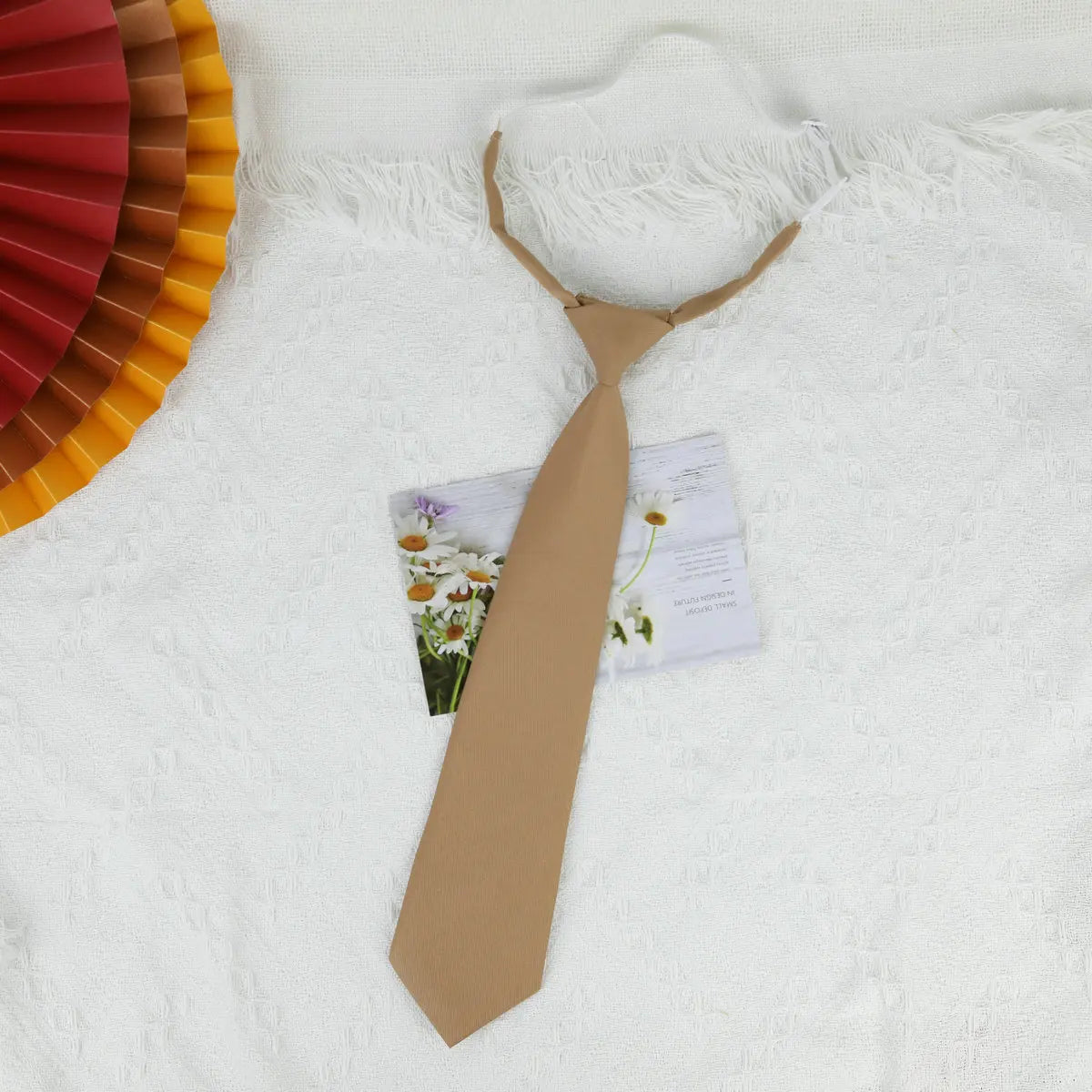 Trendy Black and Navy JK Tie Girl's Boy's Korean Uniform for Students Pre-tied Short Tie with Handmade Design