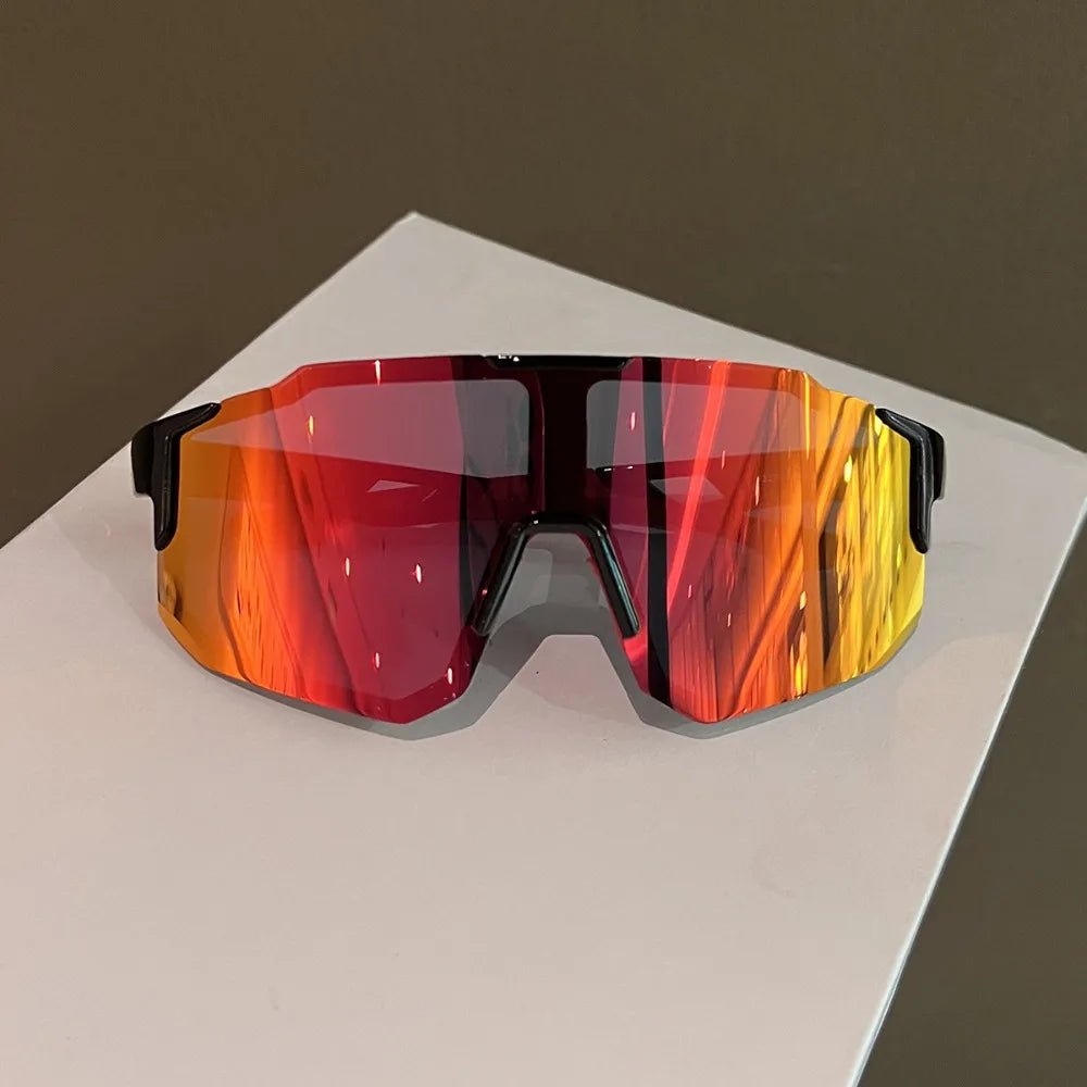 Polycarbonate Sport Sunglasses UV Protection Windproof — Black | KIMLUD